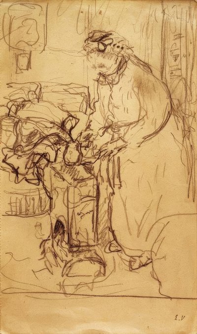 Madame Vuillard in Front of a Kerosene Stove by Edouard Vuillard